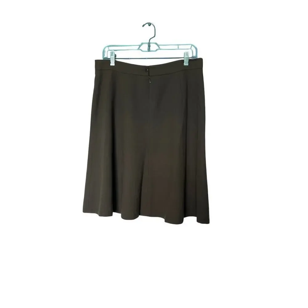 Valerie Steven’s Women’s Fully Lined Brown Wool Skirt Size 14.